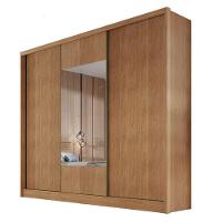 Guarda Roupa Casal Com Espelho 3 Portas 4 Gavetas - Medelim-cumaru - Móveis Novo Horizonte - 3