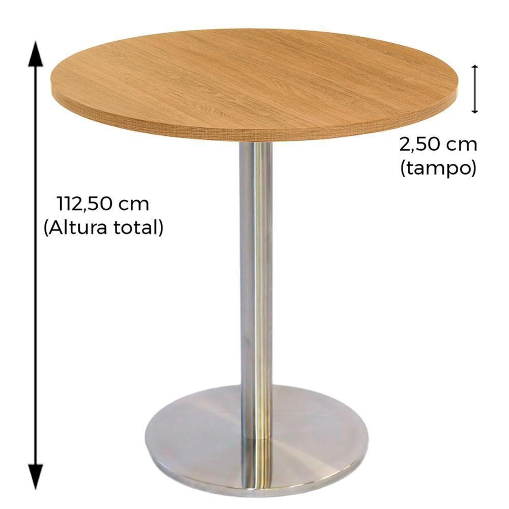 Mesa Bistrô Beta 112,50 Cm (alt) Disco Redondo Tampo Mdp Quadrado 80 Cm (larg) X 2,50 Cm (alt) Samba - 3