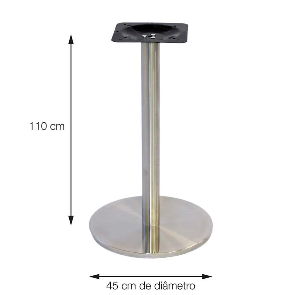 Mesa Bistrô Beta 112,50 Cm (alt) Disco Redondo Tampo Mdp Quadrado 80 Cm (larg) X 2,50 Cm (alt) Samba - 4