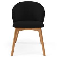 Kit 04 Cadeiras De Jantar E Estar Living Estofada Mia L02 Bouclê Preto - Lyam Decor - 3