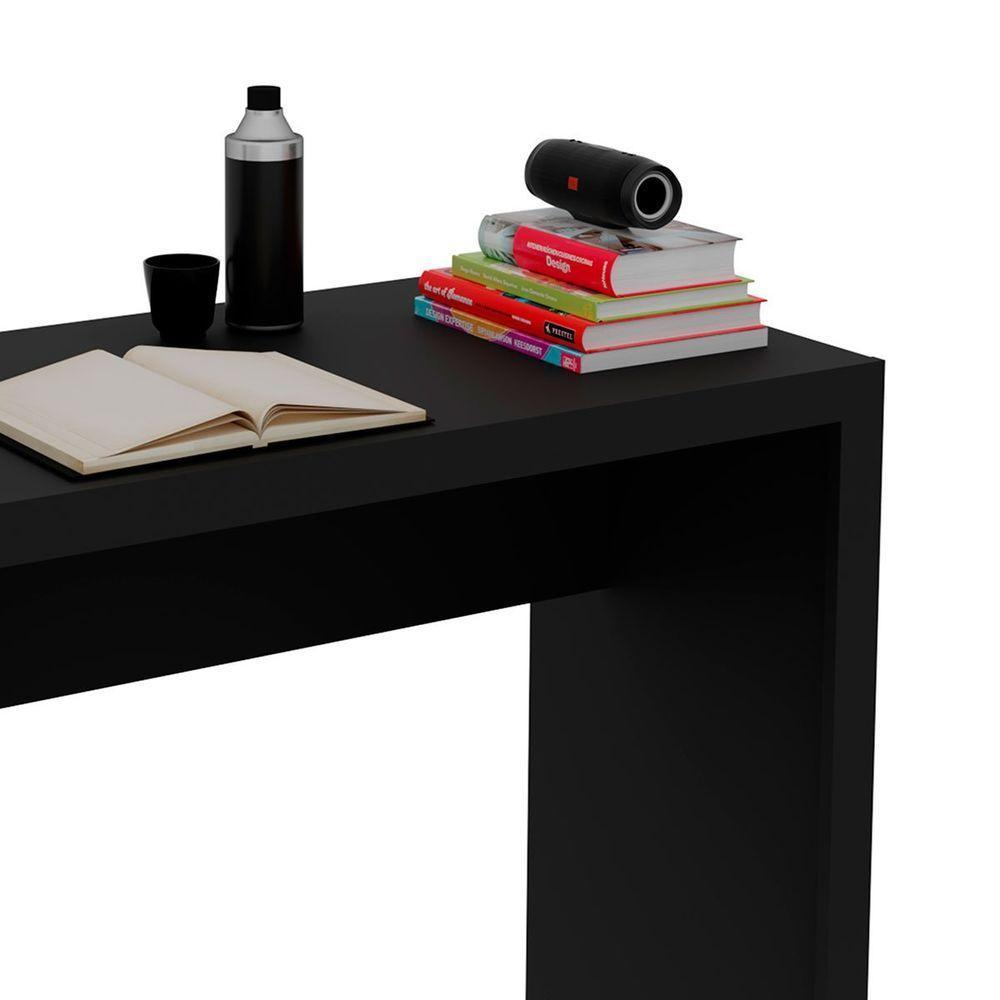 Mesa Para Escritório Escrivaninha 90 Cm Preto - 5
