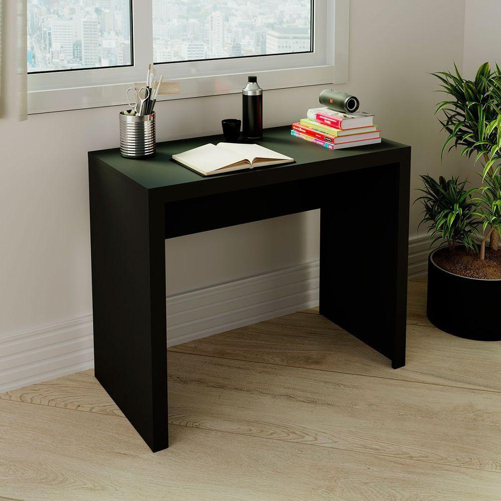 Mesa Para Escritório Escrivaninha 90 Cm Preto - 6