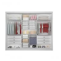 Guarda Roupa Casal Com Espelho 3 Portas 6 Gavetas - Los Angeles Ripado-branco - Móveis D'doro - 2
