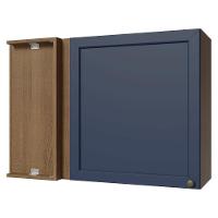 Armário Aéreo De Canto 1 Porta Vik Madesa Rustic/azul - 1