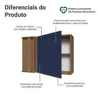 Armário Aéreo De Canto 1 Porta Vik Madesa Rustic/azul - 3