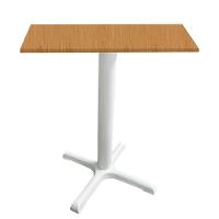 Mesa ômega Ferro Branco 74 Cm (alt) Base Em X Tampo Mdp Quadrado Samba 80 Cm (larg) X 2,50 Cm (alt) - 1