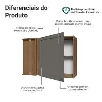 Armário Aéreo De Canto 1 Porta Vik Madesa Rustic/cinza - 3