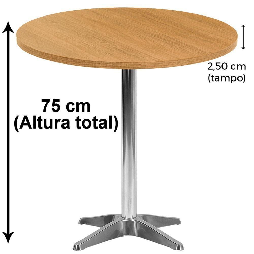 Mesa Delta Em Alumínio 75 Cm (alt) Base Em X Tampo Mdp Redondo 80 Cm (larg) X 2,50 Cm (alt) Samba - 5