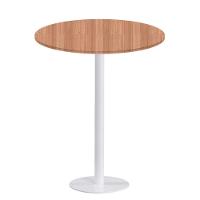 Mesa Pisa Beta Bistrô Fratini 107,50cm (a) Disco Redondo Branco Tampo Mdp Redondo Noce Nat 70cm (l) - 1