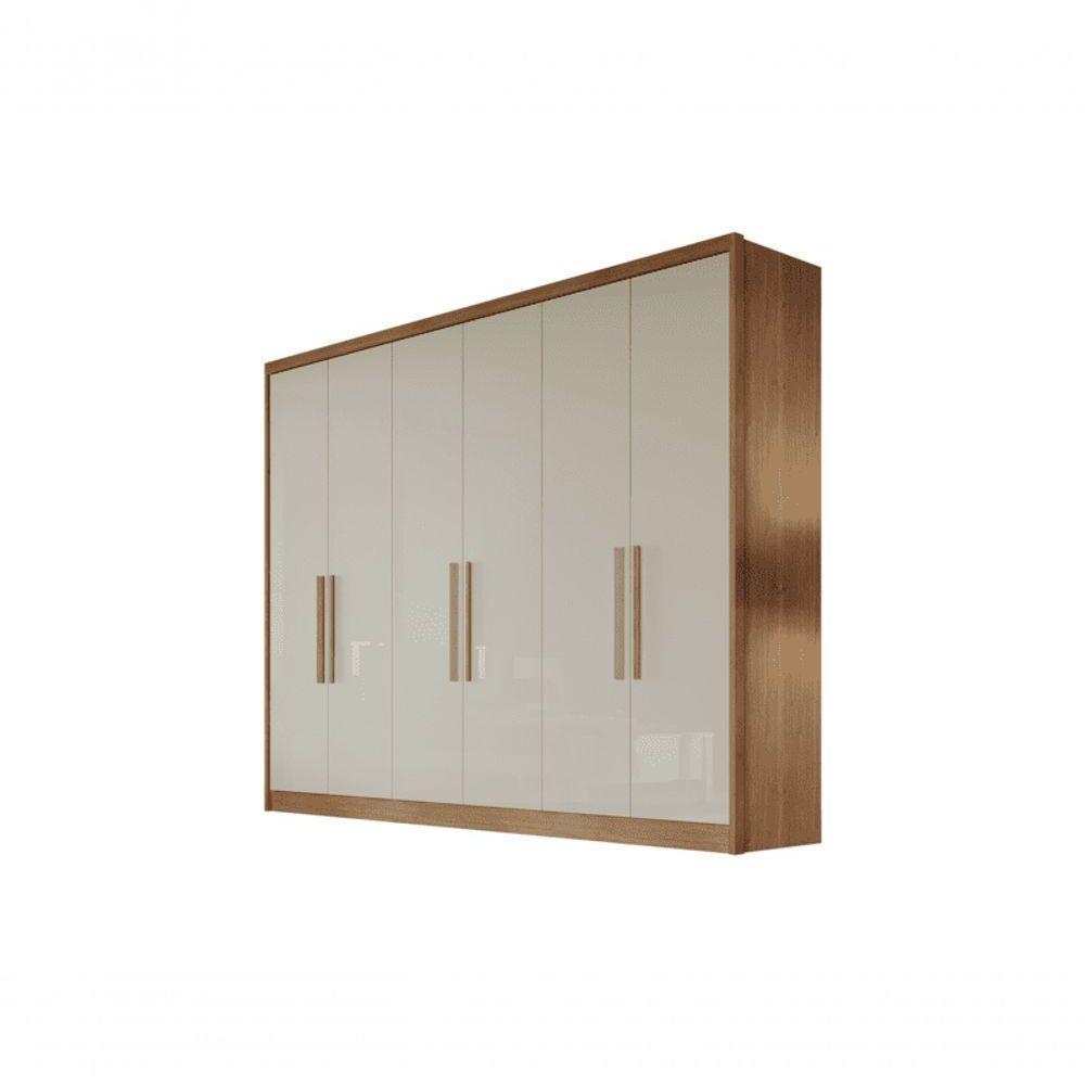 Guarda Roupa Casal 6 Portas 4 Gavetas - New Vértice-cumaru-fendi - Móveis Novo Horizonte - 2