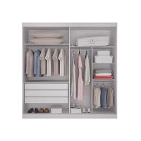 Guarda Roupa Solteiro Com Espelho 2 Portas 3 Gavetas - São Paulo-branco - Leifer Móveis - 3