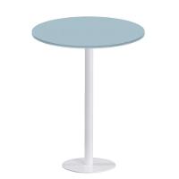 Mesa Pisa Beta Bistrô Fratini 107,50cm (a) Disco Redondo Branco Tampo Mdp Redondo Cinza 70cm (l) - 1