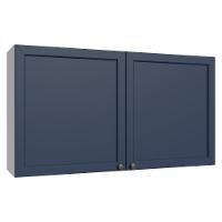 Armário Aéreo 120 Cm 2 Portas Vik Madesa Branco/azul - 1
