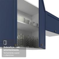 Armário Aéreo 120 Cm 2 Portas Vik Madesa Branco/azul - 7
