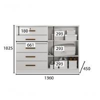 Cômoda Para Quarto Com Sapateira 5 Gavetas - Space-branco - Móveis Novo Horizonte - 3