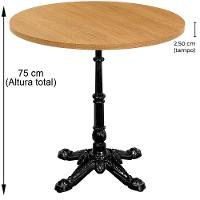 Base De Mesa Apus Em Ferro Preto 75 Cm (alt) Tampo Mdp Redondo Samba 60 Cm (larg) X 2,5 Cm (alt) - 5
