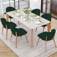 Kit 02 Cadeiras De Jantar E Estar Living Estofada Mia L02 Suede Verde Musgo - Lyam Decor - 2