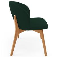 Kit 02 Cadeiras De Jantar E Estar Living Estofada Mia L02 Suede Verde Musgo - Lyam Decor - 7