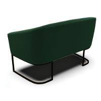 Sofá 2 Lugares Namoradeira Industrial Preto Stella Bouclê D03 - D'rossi Verde - 5