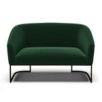 Sofá 2 Lugares Namoradeira Industrial Preto Stella Bouclê D03 - D'rossi Verde - 6