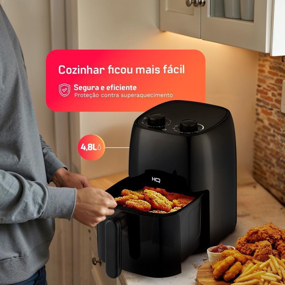 Fritadeira Sem óleo Airfryer HQ Preto 4,8L HQ-AF4.8LMP 220V - 6