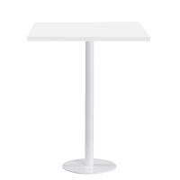 Mesa Pisa Beta Bistrô Fratini 107,50cm (a) Disco Redondo Branco Tampo Mdp Quadrado Branco 70cm (l) - 1
