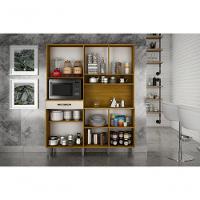 Kit Cozinha 7 Portas 1 Gaveta - Pratic-cinamomo-off White - Chf Móveis - 4