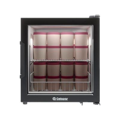 Refrigerador Bancada Com Porta De Vidro 85l Gfb75 Gelopar Expositor Preto 110v