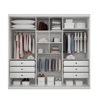 Guarda Roupa Casal Com Espelho 3 Portas 6 Gavetas - Palazzo-branco - Móveis Novo Horizonte