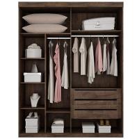 Guarda Roupa Solteiro Com Espelho 2 Portas 3 Gavetas - Búzios-canion - Star Móveis - 3