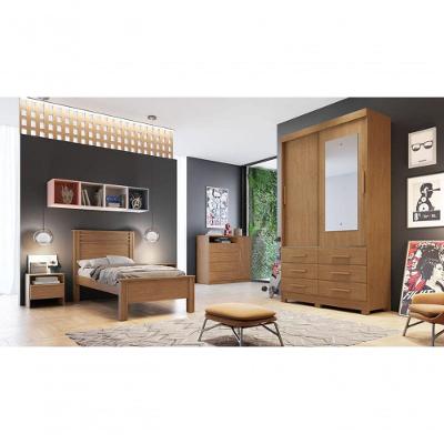 Guarda Roupa Solteiro Capri 2 Portas de Correr 6 Gavetas Capri-Cumaru MDP