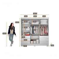 Guarda Roupa Solteiro Com Espelho Com Pés 6 Portas 6 Gavetas - Encant-branco - Móveis Novo Horizonte - 4