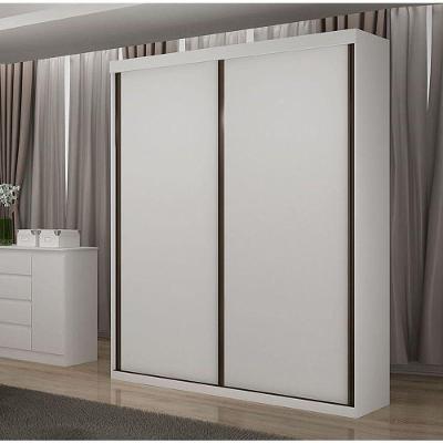 Guarda Roupa Solteiro Búzios-neve 2 Portas 3 Gavetas neve MDF Star Móveis