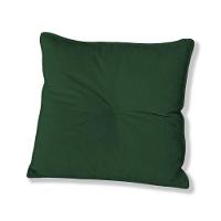 Almofada Quadrada Tina Com Botão Central 50x50 Cm Veludo 7 Decor Verde Escuro - 1