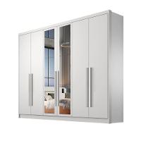 Guarda Roupa Casal Com Espelho 6 Portas 6 Gavetas - Robust -branco - Móveis Novo Horizonte - 2