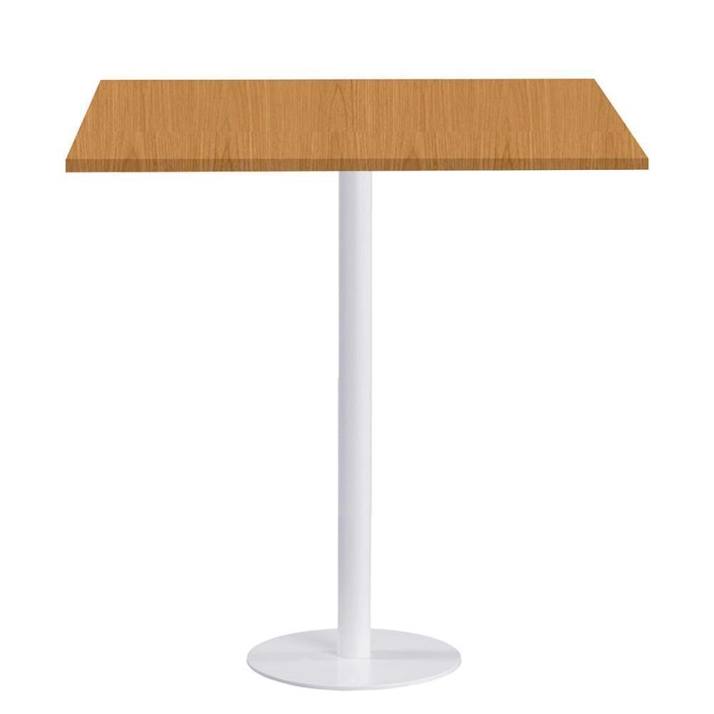 Mesa Pisa Beta Bistrô Fratini 107,50cm (a) Disco Redondo Branco Tampo Mdp Quadrado Samba 60cm (l) - 1