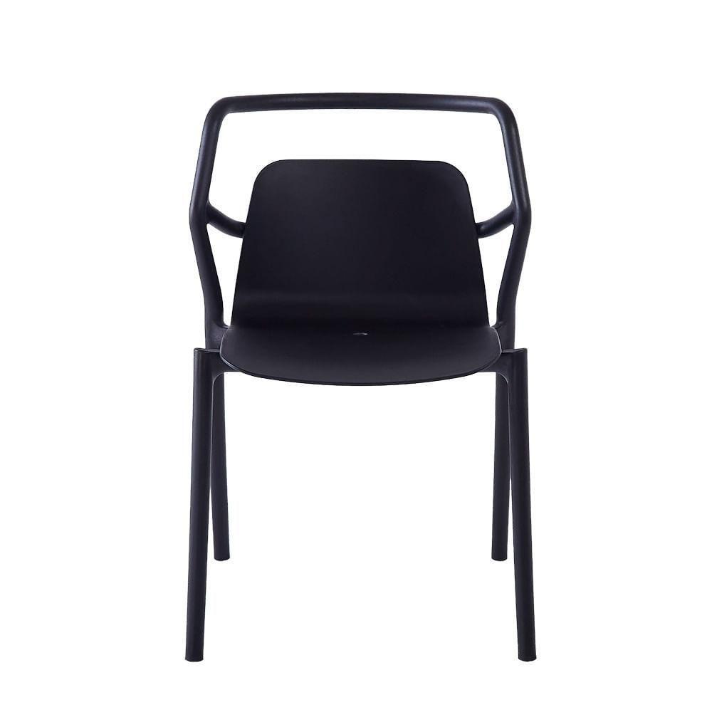 Kit 2 Cadeiras Empilhável Enjoy Rivatti 53 Cm (largura) Polipropileno (pp) Preto Com Proteção Uv - 3
