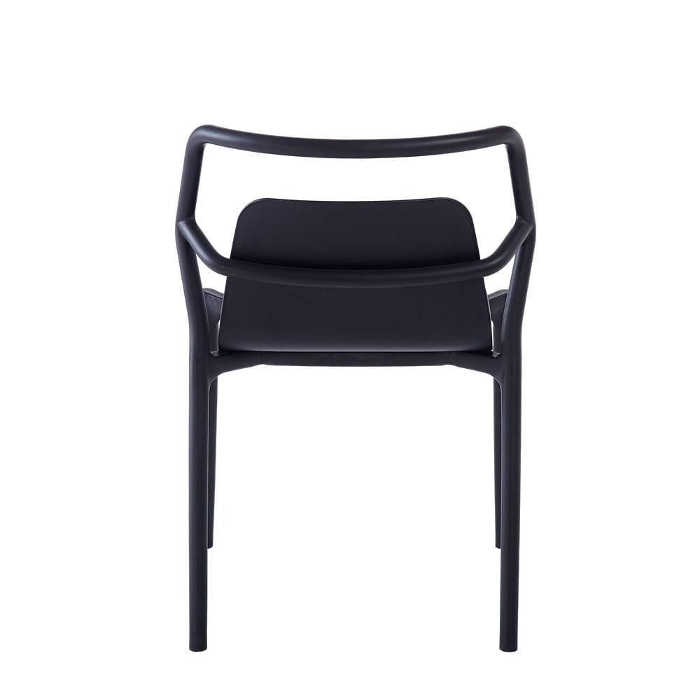 Kit 2 Cadeiras Empilhável Enjoy Rivatti 53 Cm (largura) Polipropileno (pp) Preto Com Proteção Uv - 5