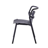 Kit 2 Cadeiras Empilhável Enjoy Rivatti 53 Cm (largura) Polipropileno (pp) Preto Com Proteção Uv