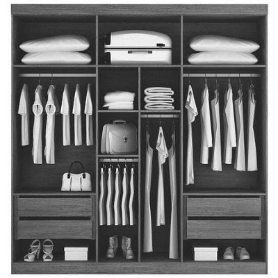 Guarda Roupa Casal Belém 6 Portas 4 Gavetas Cinamomo MDF Star Móveis