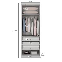 Modulado 2 Portas 3 Gavetas - Linea-branco - Móveis Novo Horizonte - 3