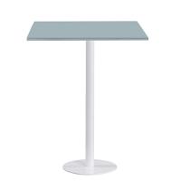 Mesa Pisa Beta Bistrô Fratini 107,50cm (a) Disco Redondo Branco Tampo Mdp Quadrado Cinza 70cm (l) - 1