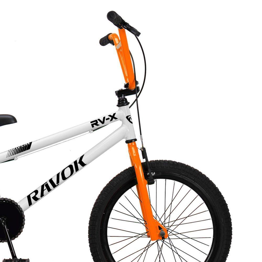Bicicleta Aro 20 Bmx Rv-x Aero Freio V-brake Infantil Branco Laranja - 2