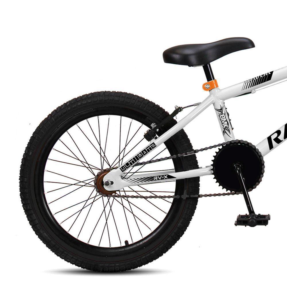 Bicicleta Aro 20 Bmx Rv-x Aero Freio V-brake Infantil Branco Laranja - 3