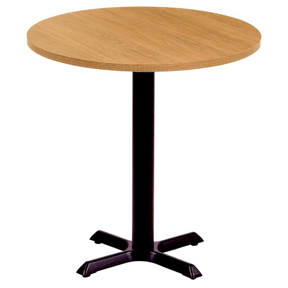 Mesa ômega Ferro Preto 74 Cm (alt) Base Em X Tampo Mdp Redondo 60 Cm (larg) X 2,50 Cm (alt) Samba - 1