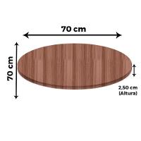 Mesa Pisa Beta Bistrô Fratini 107,50cm (a) Disco Redondo Inox Tampo Mdp Redondo Walnut 70cm (l) - 6