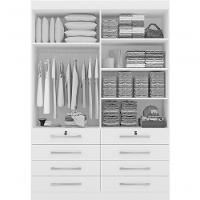 Guarda Roupa Solteiro 4 Portas 6 Gavetas - Mônaco-cinamomo-off White - Móveis D'doro - 2