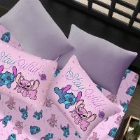 Jogo De Cama Solteiro 2 Pçs Stitch Disney 70% Algodão 30% Poliéster Stitch E Angel Love