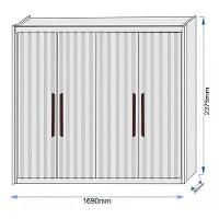 Guarda Roupa Solteiro Ripado 4 Portas 3 Gavetas - Potente-peroba - Móveis Europa - 4