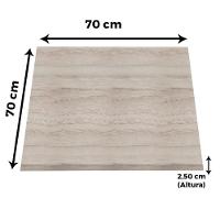 Mesa Pisa Beta Bistrô Fratini 107,50cm (a) Disco Redondo Preto Tampo Mdp Quadrado Castanheira 70cm - 5